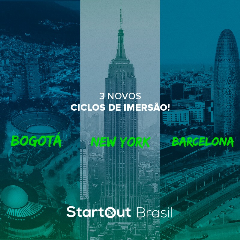 NOVA YORK, BOGOTÁ E BARCELONA SÃO OS DESTINOS DO STARTOUT BRASIL EM 2020