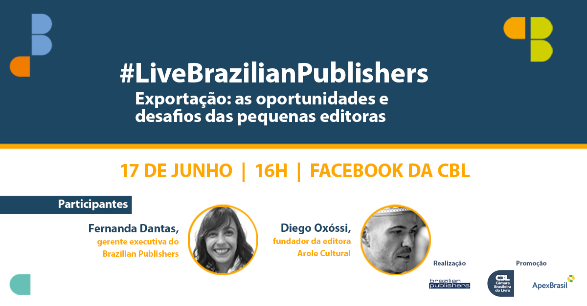 Brazilian Publishers promove live sobre as oportunidades e desafios da exportação