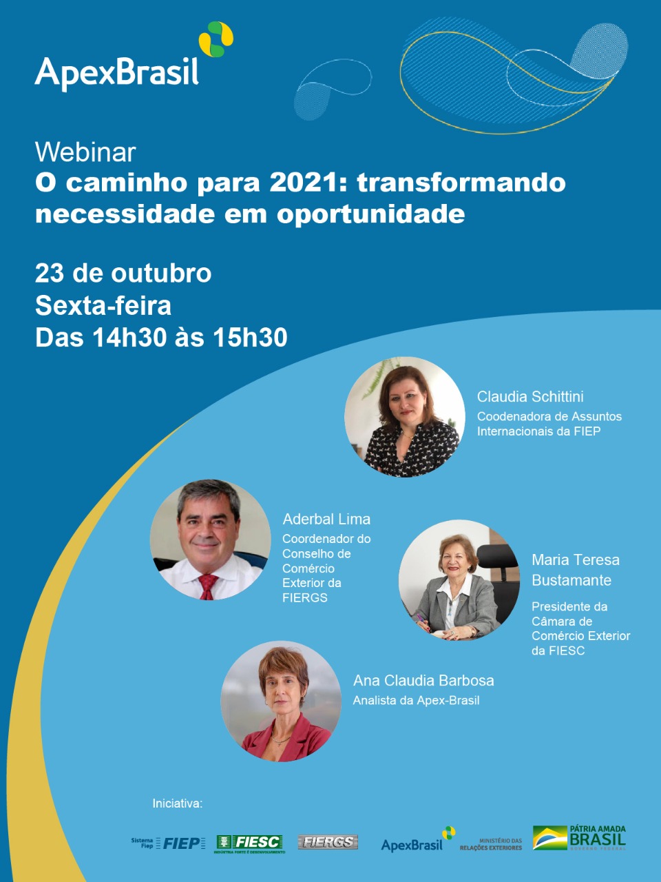 Apex-Brasil realiza webinar para marcar um ano de instalação de seu escritório na Região Sul