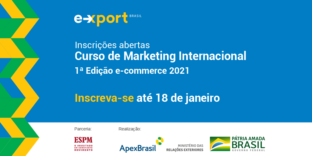 Inscrições abertas para o Curso de Marketing Internacional – 1ª edição e-commerce 2021