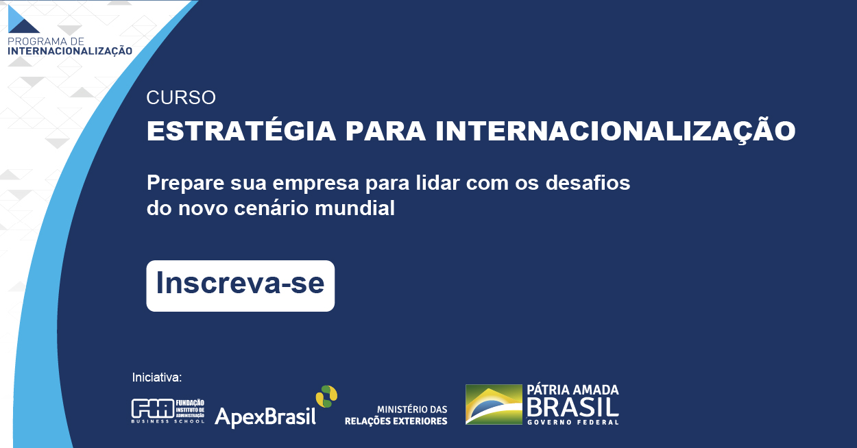 Apex-Brasil abre inscrições para curso de estratégia para internacionalização